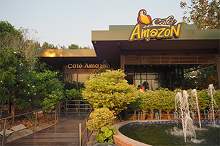 ม่านม้วนกรองแสง ( Sunscreen ) Cafe Amazon ปตท.บางเลน